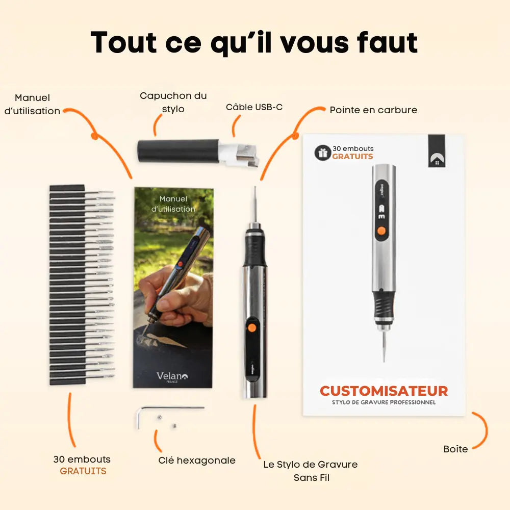 Stylo de Gravure Sans Fil